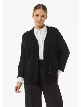 Кардиган comma Strickjacke langarm, черный