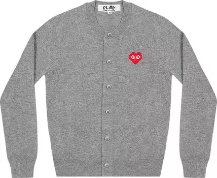 Кардиган Comme des Garons PLAY Heart Cardigan 'Light Grey', серый