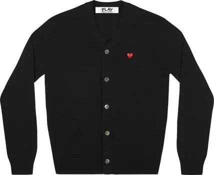 Кардиган Comme des Garons PLAY Small Heart Cardigan 'Black', черный