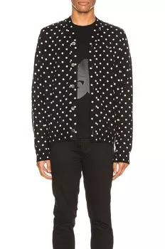 Кардиган Comme des Garons Dot Print Wool With Black Emblem, цвет Black & Natural