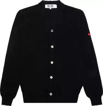 Кардиган Comme des Garons PLAY Small Heart Cardigan 'Black', черный