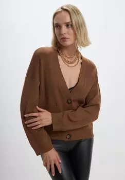 Кардиган Con Taschine Calliope, коричневый
