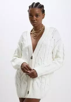 Кардиган Con Trecce In Ciniglia Calliope, белый