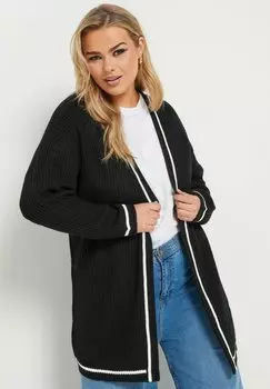 Кардиган CONTRAST Yours Clothing, антрацит