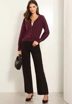 Кардиган CREW NECK REGULAR FIT Lipsy, красный металлик