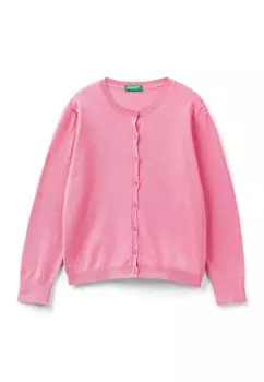 Кардиган Crew Neck United Colors of Benetton, розовый