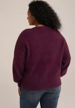 Кардиган CURVE WE Fashion, темно-фиолетовый