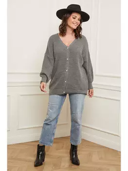Кардиган Curvy Lady, серый