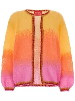 Кардиган цвета розового кармина с эффектом омбре Rose Carmine, оранжевый