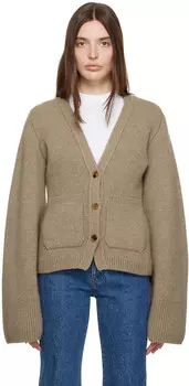 Кардиган цвета серо-коричневого скарлета KHAITE