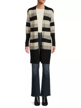 Кардиган Дастер с принтом Ellen Tracy, цвет Black Multi