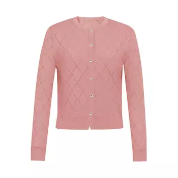 Кардиган Deep Breath с люрексом и ромбами, абрикосовый