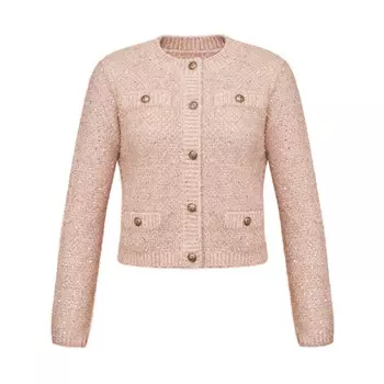 Кардиган Deep Breath с металлической пряжкой, коричневый