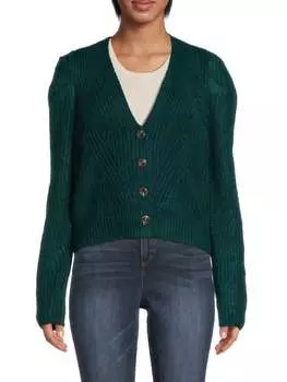 Кардиган Design History вязаный в рубчик, красный