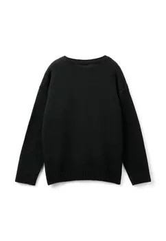 Кардиган DETAILING AND SWAROVSKY LOGO United Colors of Benetton, черный