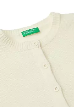 Кардиган DETAILING AND SWAROVSKY LOGO United Colors of Benetton, белый
