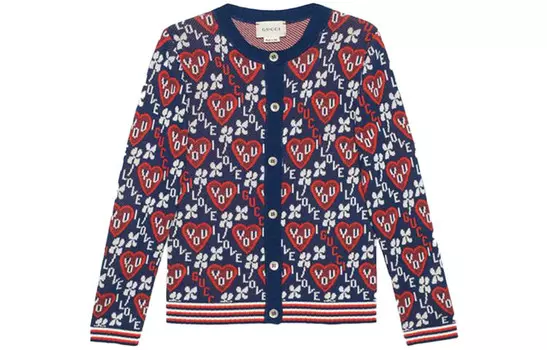 Кардиган детский Gucci, синий / красный