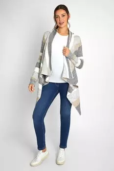 Кардиган для беременных и кормящих мам JoJo Maman Bb в полоску с драпировкой Jojo Maman Bb, серый