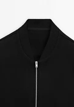 Кардиган DOUBLE Massimo Dutti, черный