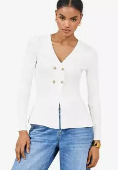 Кардиган DOUBLE PEPLUM Lipsy, кремовый