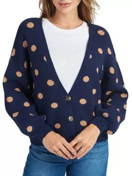 Кардиган DR2 by Daniel Rainn в горошек, темно - синий