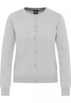 Кардиган DreiMaster Klassik Knit Cardigan Malegnano, серый