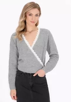 Кардиган DreiMaster, пятнистый серый