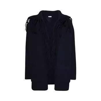 Кардиган Dries Van Noten Fringed Cardigan 'Marine', синий