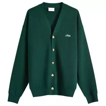 Кардиган Drle De Monsieur Logo, цвет Dark Green