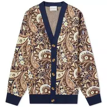 Кардиган Drole de Monsieur Paisley, темно-синий