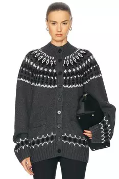 Кардиган Джен Фэйр Айл EAVES, цвет Charcoal Multi