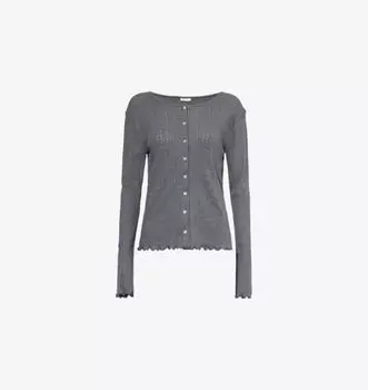 Кардиган Edie с круглым вырезом из органического хлопка Skall Studio, серый