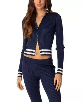 Кардиган Edikted Pluto в рубчик, синий