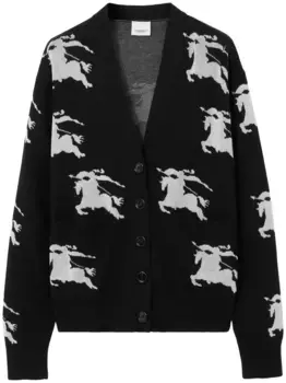 Кардиган EKD вязки интарсия BURBERRY, черный