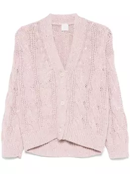 Кардиган Eleventy, украшенный пайетками, розовый