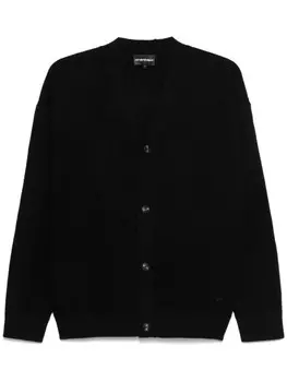 Кардиган Emporio Armani из натуральной шерсти, черный