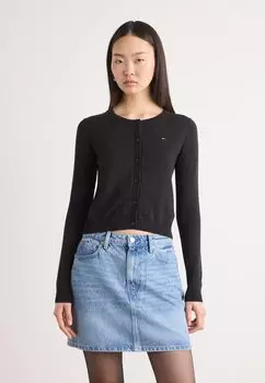 Кардиган ESSENTIAL CREW NECK CARDIGAN Tommy Jeans, черный