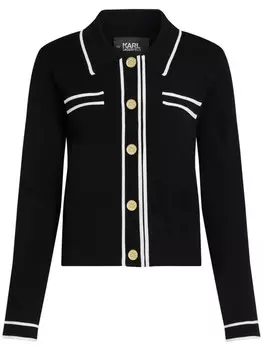 Кардиган Essential с кантом Karl Lagerfeld, черный