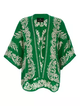 Кардиган ETRO с цветочным принтом, зеленый