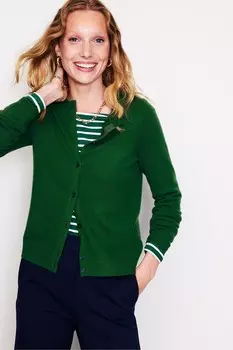 Кардиган Eva из кашемира Boden, зеленый