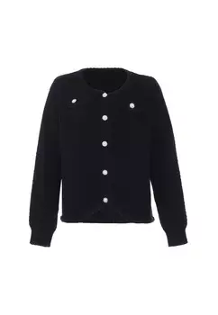 Кардиган faina Knit Cardigan, черный