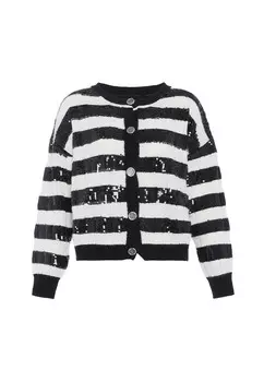 Кардиган faina Knit Cardigan, черный