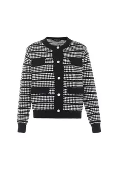 Кардиган faina Knit Cardigan, черный
