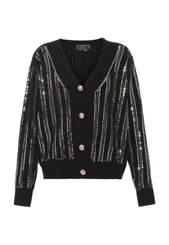 Кардиган faina Knit Cardigan, черный