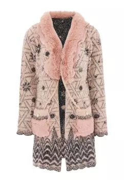 Кардиган faina Knit Cardigan, пастельно-розовый