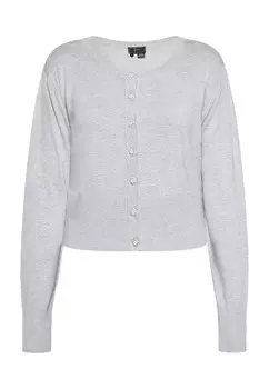 Кардиган faina Knit Cardigan, серый