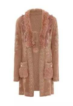Кардиган faina, светло-розовый