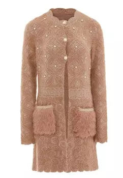 Кардиган faina, светло-розовый