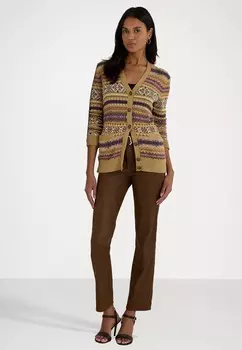 Кардиган FAIR ISLE COTTON LINEN V NECK CARDIGAN Ralph Lauren, разноцветный