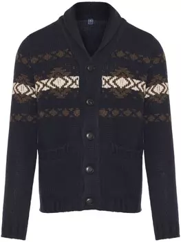 Кардиган fair isle-intarsia Fedeli, синий
